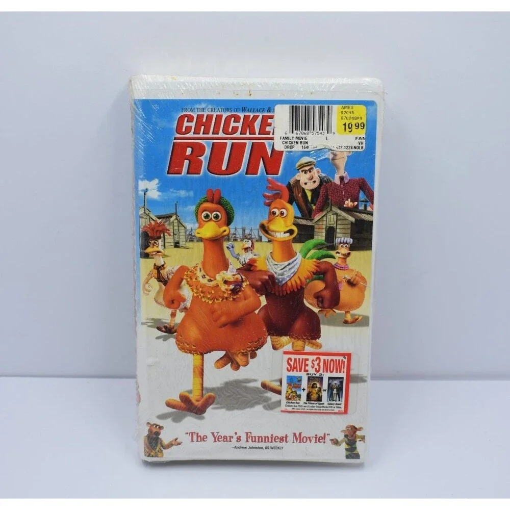 Chicken Run VHS 2000 DreamWorks Animated Family Movie Claymation Classic